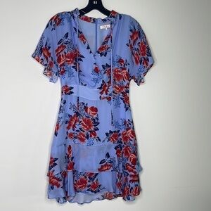 Parker Blue Floral Dress Size 0